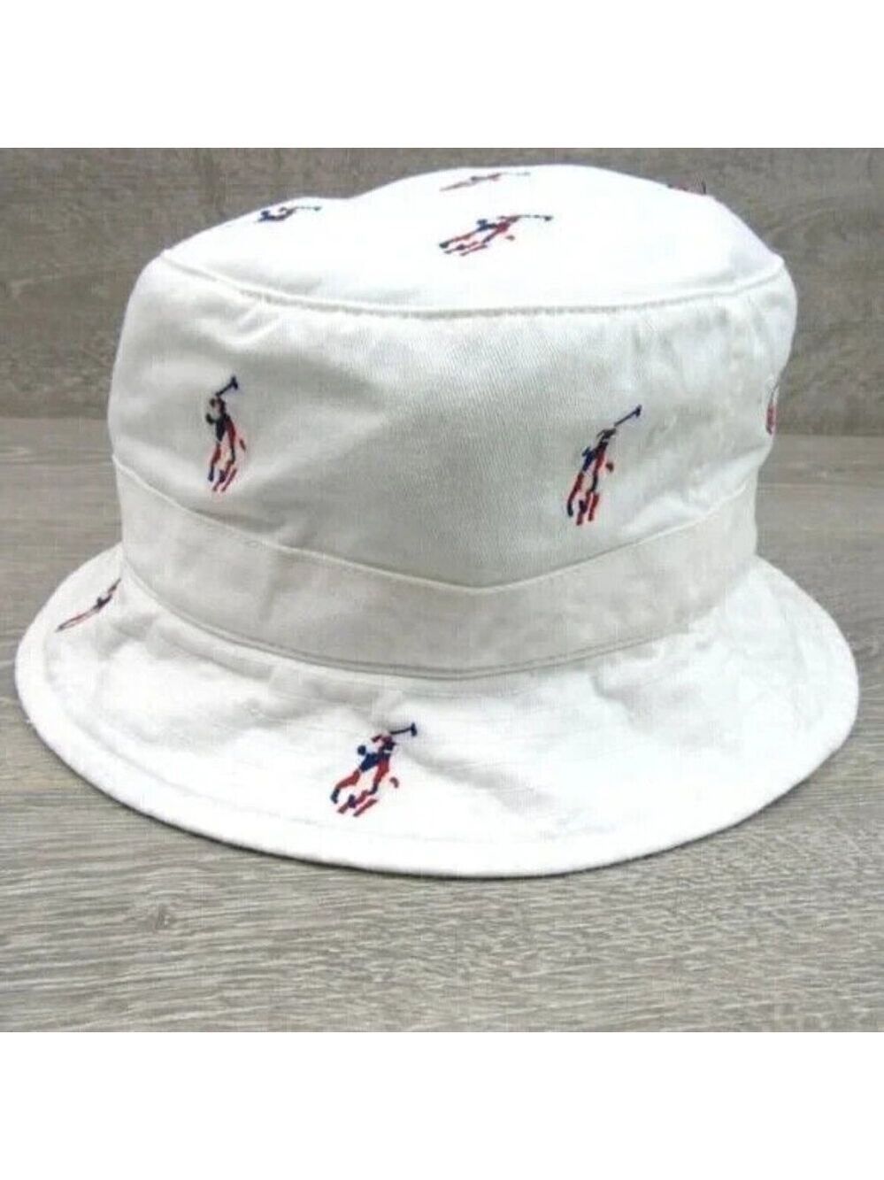 Polo Ralph Lauren Americana Embroidered Pony Bucket Hat Adult Size S/M NEW - Picture 3 of 8